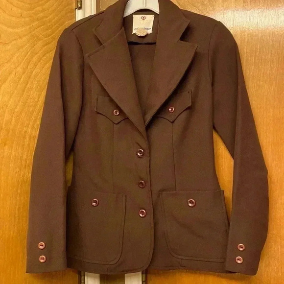 College Town Brown Coffee Suit Blazer/Jacket - Picture 1 of 2